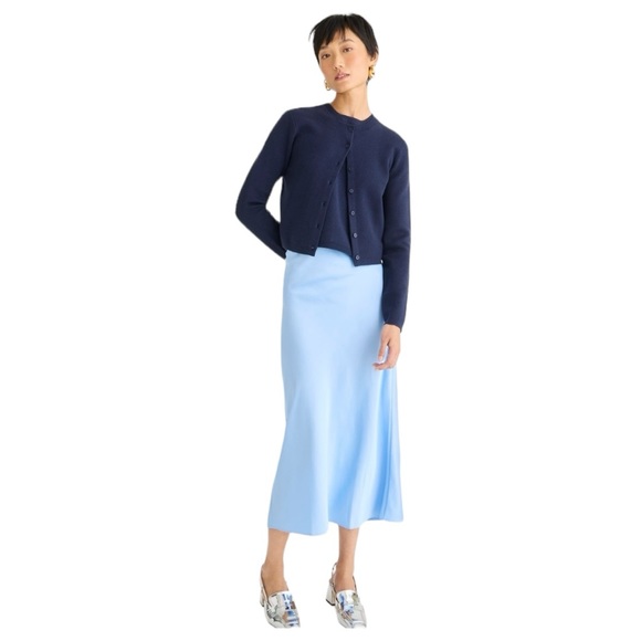 J. Crew Gwyneth Slip Skirt in Placid Sky (L) - Picture 11 of 11